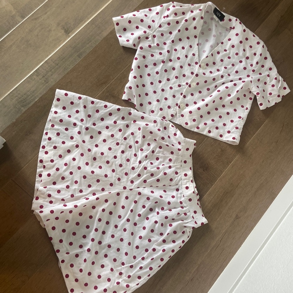 Vintage polka dot set, size M